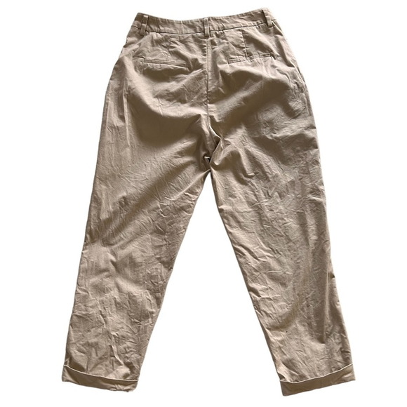 Oak and Fort High Waisted Casual Cotton Tapered Dress Pant - Picture 2 of 5